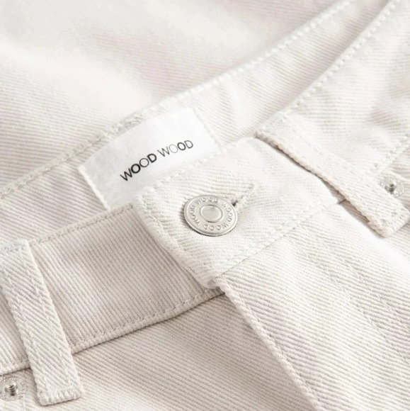 Wood Wood Ilo Straight Leg Classic Denim  Women's Jeans Size 31W 32L Off White. - Picture 5 of 16